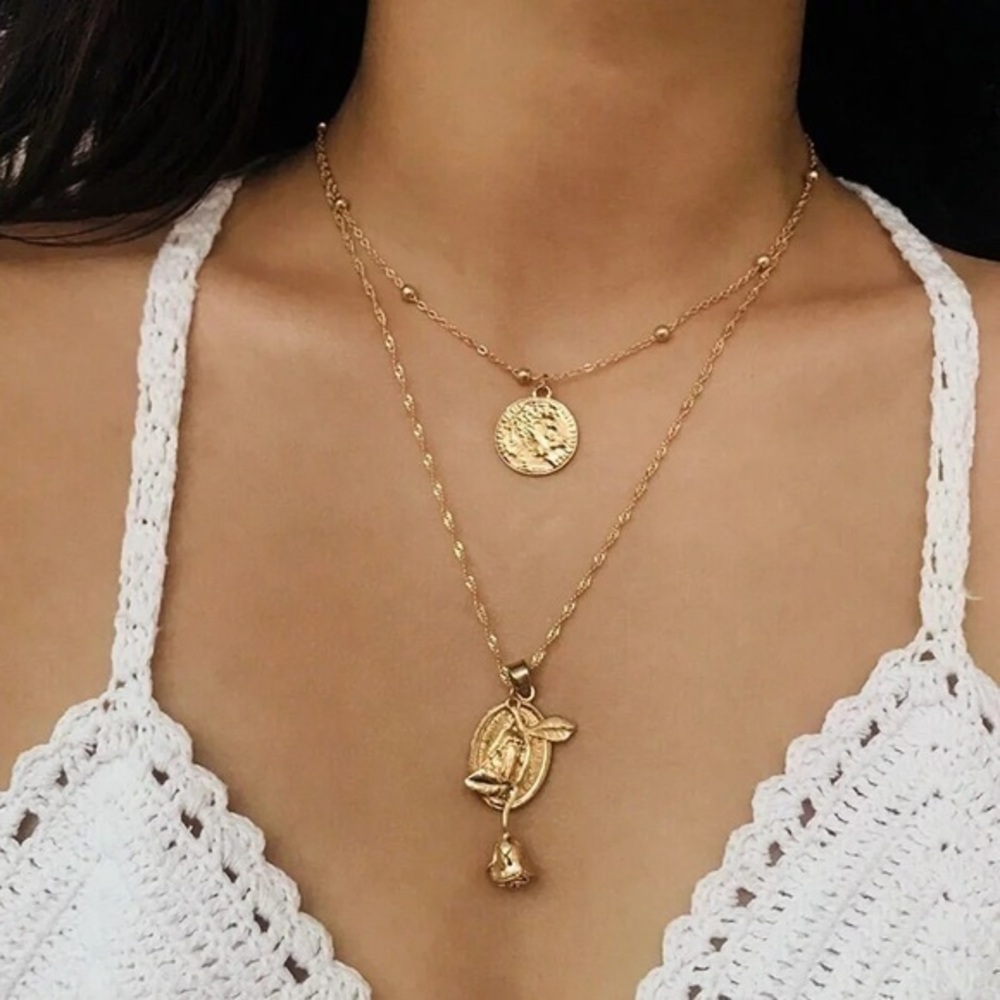 3/$30 💛 Multi Layered Charm Necklace